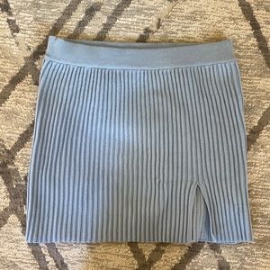 pacsun blue knit mini skirt size l never worn